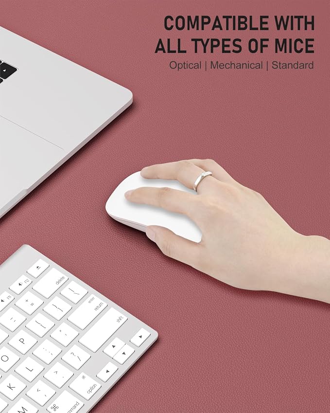 Desk Pad, 23.6" x 13.8" PU Leather Non-Slip Desk Mat Large Mouse Pad - Image 4