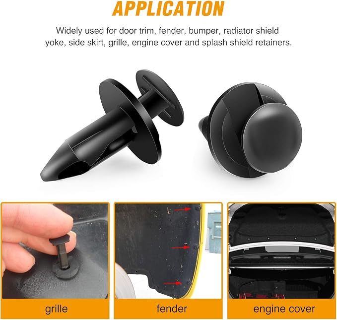 GOOACC Universal Plastic Fender Clips, Car Fender Replacement - Image 4