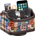 PUSU Remote Control Holder, Colorful Pattern Nightstand TV Caddy, PU Leather by PUSU
