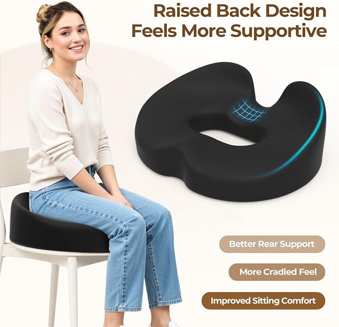 TushGuard Ergonomic Donut Pillow Seat Cushion - Image 6