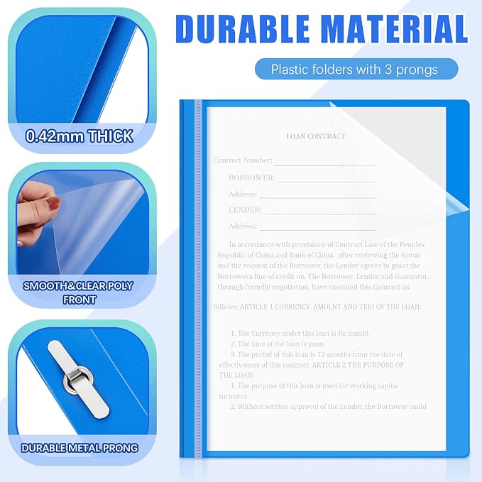 Teling 24 Pcs Clear Front Report Covers - Image 3