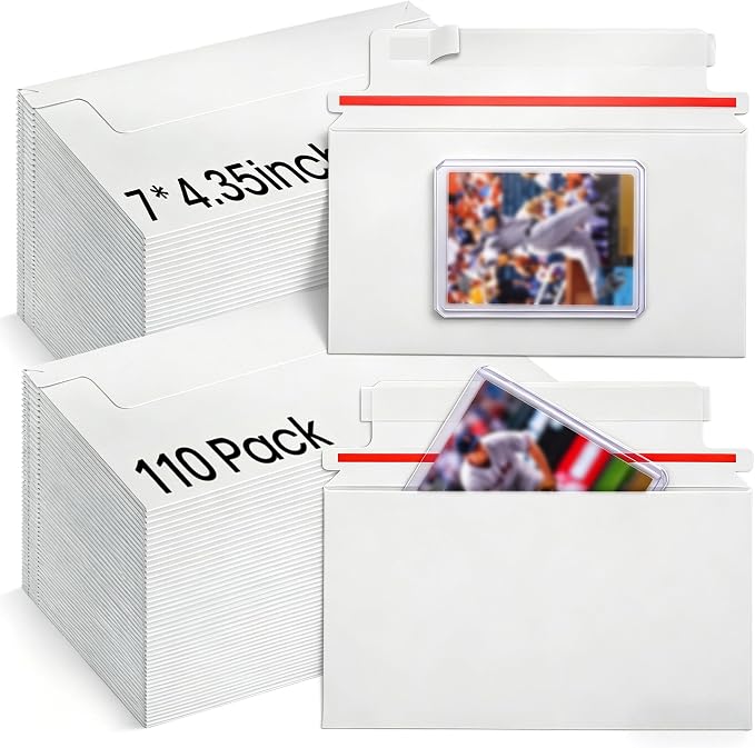 110 Pack Trading Card Mailing Envelopes, Toploaders and Card Protectors by JPPSUJJ