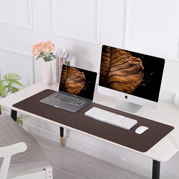 AFIING Cork Desk Mat 55" x 17", Dual-Sided Natural Cork & PU Leather Desk Pad - Image 6