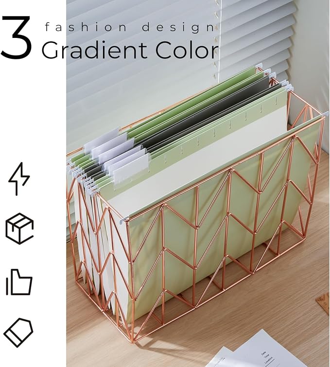 Y YOMA 18 Pack Gradient Hanging File Folders Letter Size Decorative Hanging - Image 4