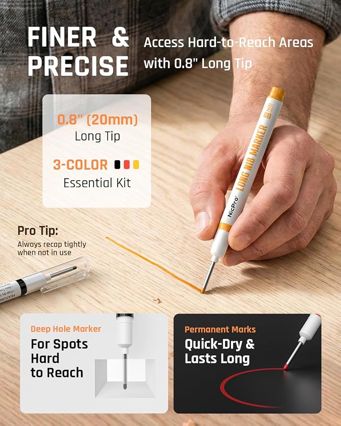 Nicpro 3 Pack CP1000 Carpenter Pencils - Image 5
