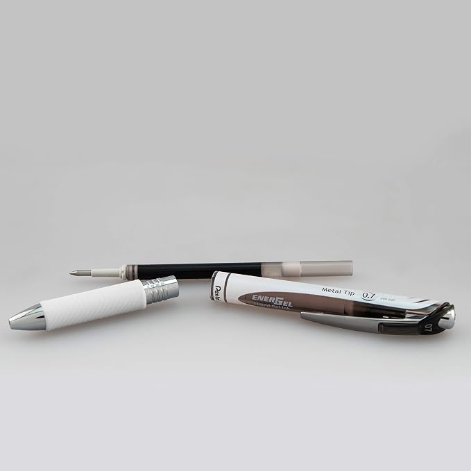 Pentel EnerGel Pearl Retractable Liquid Gel Pen, Needle Tip, Medium Line - Image 6