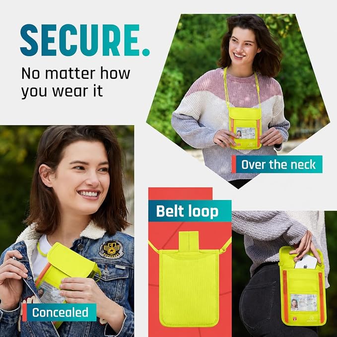 Neck Wallet, Travel Pouch For Passport Holder And Documents, Travel Neck Wallet - Image 2