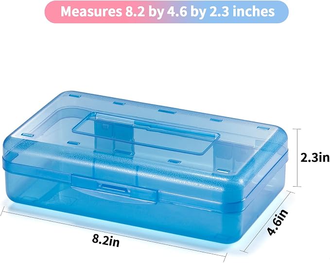Sooez 3 Pack Pencil Case, Large Hard Pencil Box Bulk, Plastic Storage Container - Image 2