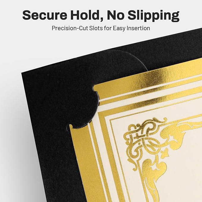 SUNEE Certificate Holders, Diploma Covers Gold Foil Border, - Image 4