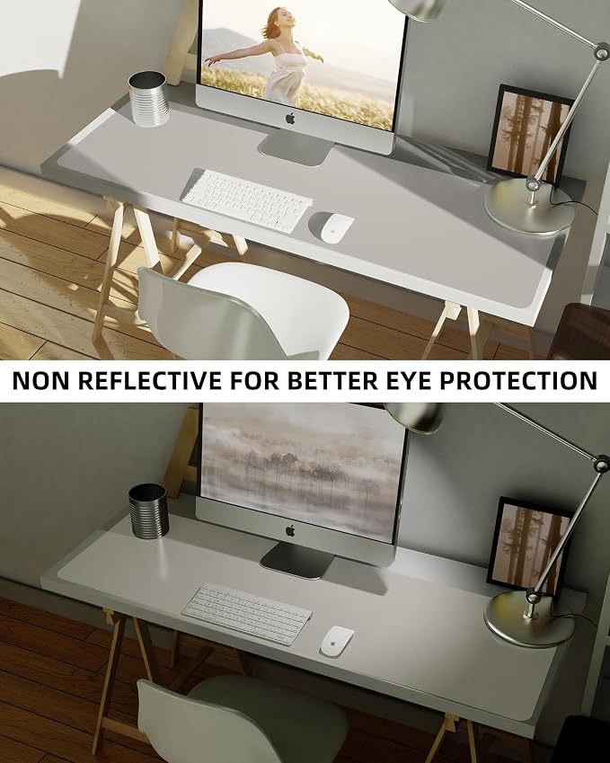 AFIING Leather Desk Pad Protector, Mouse Pad, Office Desk Mat, Non-Slip PU - Image 6