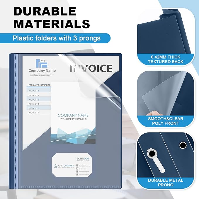 Teling 24 Pcs Clear Front Report Covers - Image 3