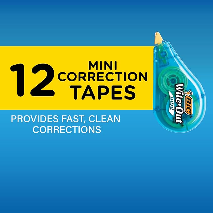 BIC Wite-Out Mini Correction Tape, No Dry Time, Long Lasting - Image 4