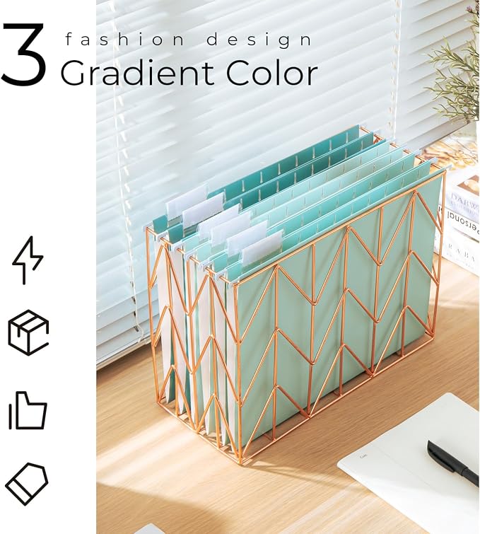 Y YOMA 36 Pack Gradient Hanging File Folders Letter Size Decorative Hanging - Image 4