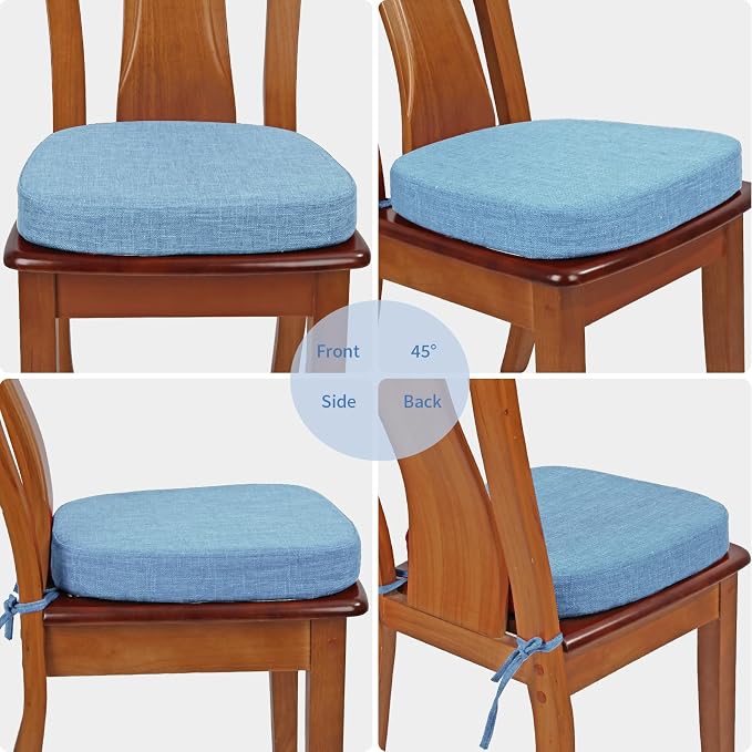 BUYUE Thickened 2.5" Friendly Woven Fabric Dining Chair Cushion, U-Shape High - Image 4