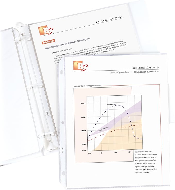 C-Line Top Loading Standard Weight Poly Sheet Protectors, 8.5 x 11 Inches - Image 4