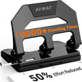 AFMAT Heavy Duty 3 Hole Puncher, 40-Sheet Paper Punch Heavy Duty, 50% Reduced by AFMAT
