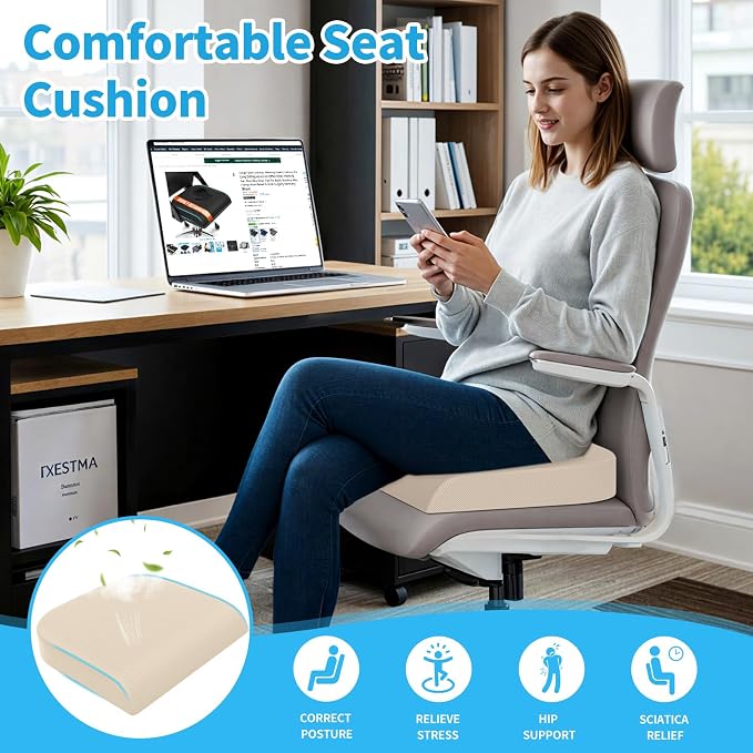 TranquilRelax 2XL Seat Cushion, Memory Foam Cushion - Image 7