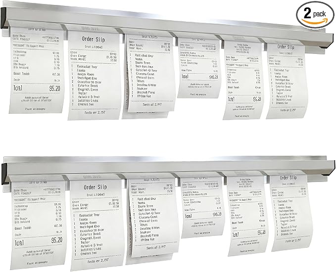 2 Pack Restaurant Ticket Holder, 36 Inch Receipt Holder by LYAYAN
