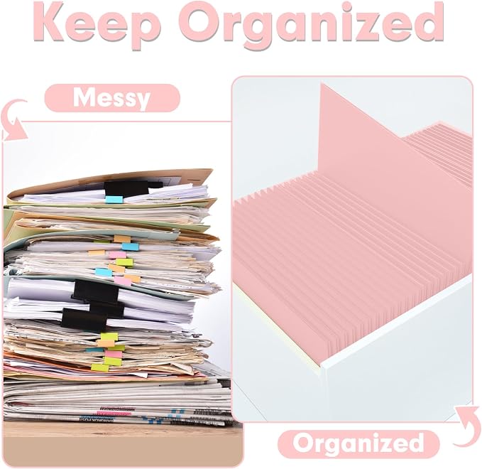 Two Pocket Folders, PANDRI 50 Pack 2 Pocket Folders, Letter Size Paper File - Image 3
