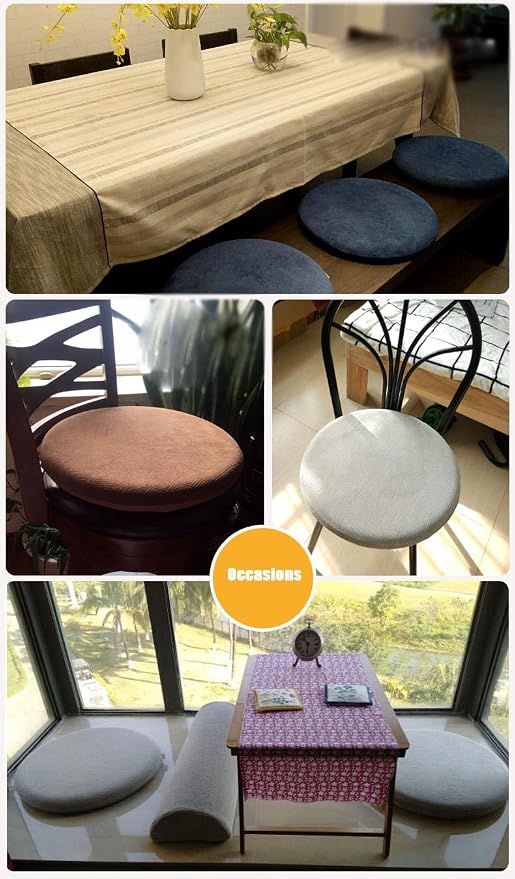 Sigmat Memory Foam Seat Cushion Anti-Slip Soft Round Stool Cushion Chair Pad 16 - Image 7
