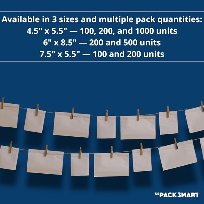 100 Units, 4.5"x5.5" Clear Packing List Shipping Pouches – Heavy Duty - Image 7