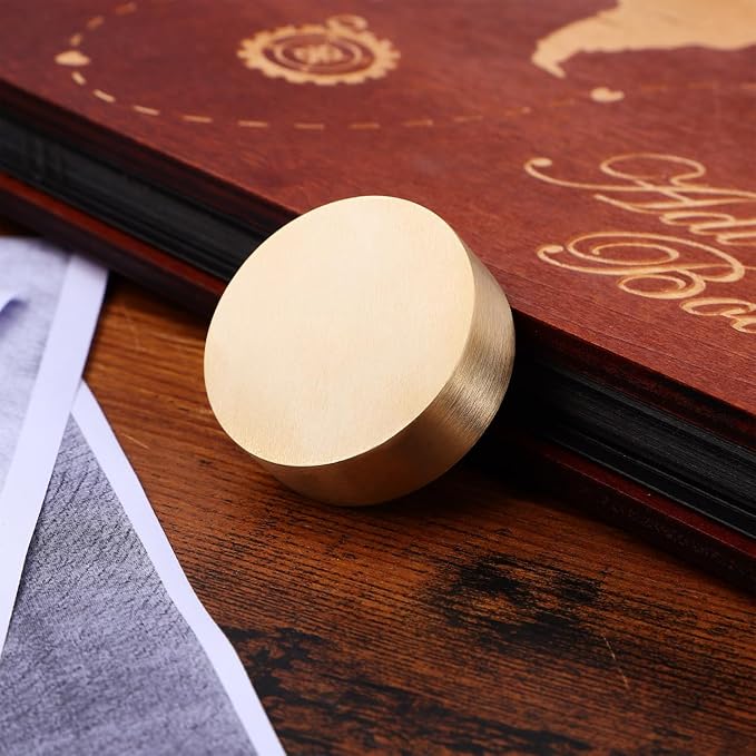 NOLITOY 4Pcs Solid Brass Paperweights, 1.57" Mini Metal Weights - Image 7