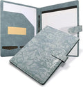 Professional Padfolio Portfolio Binder, Textured Embossing Faux Leather Folder by Mkobon