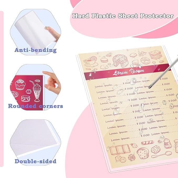 AKONEGE 30PCS 8.5" x 11" Rigid Print Protectors, Hard Plastic Sleeves - Image 4