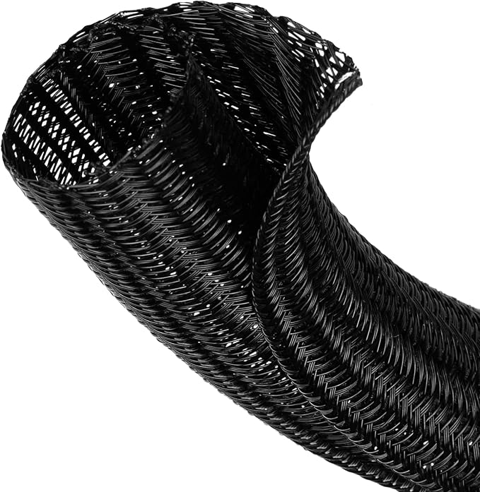 1” Cable Management Loom Wrap Sleeve Cord Wire Hider Organizer Covers | ELECFUN by ELECFUN