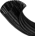1” Cable Management Loom Wrap Sleeve Cord Wire Hider Organizer Covers | ELECFUN by ELECFUN