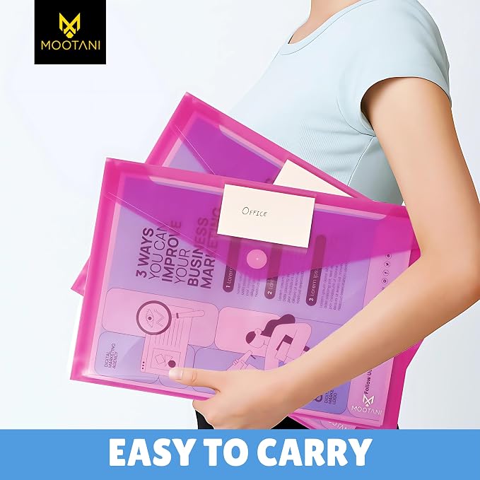 10 Pack Plastic Envelopes, Folders - Image 7