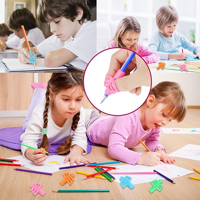 SANNIX 16 Pack Pencil Grippers for Kids Handwriting, Pencil Holder for Kids - Image 6