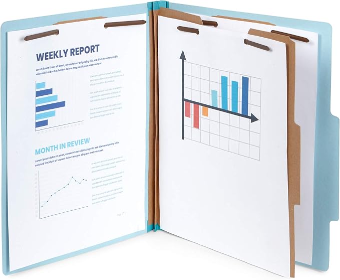 Blue Summit Supplies 30 Blue Classification Folders - Image 5