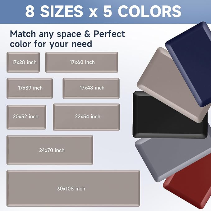 4/5 Inch Thick Kitchen Mats for Floor, StepRite Kitchen Rug for Standing Desk - Image 4
