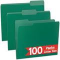 100 Packs File Folders, 1/3-Cut Tabs, File Folders Letter Size, 8.5x11 Inch by OfficeSuppliesDirect