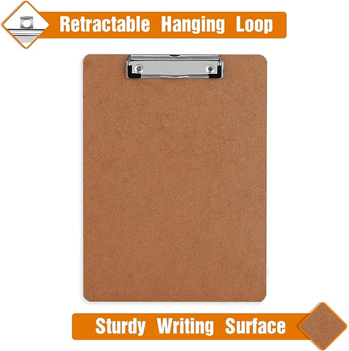 Clipboard, HERKKA 15 Pack Hardboard Office Clipboards Standard A4 Letter Size - Image 5