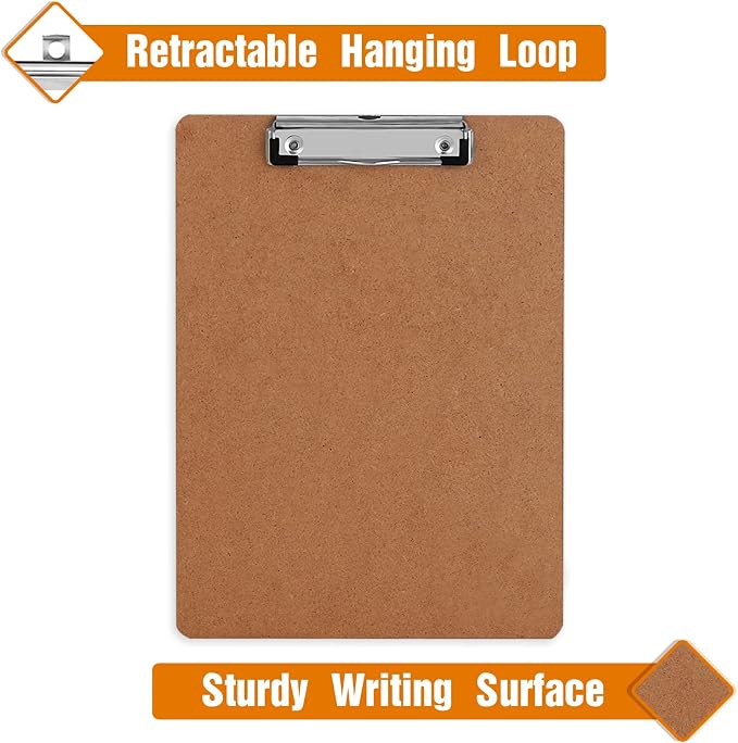 Clipboards, HERKKA 32 Pack Hardboard Office Clipboards Low Profile Clip - Image 5
