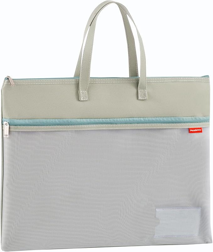 Pendancy Mesh Zipper Pouch A3 Size, Large Double Pocket Waterproof File Bag by Pendancy