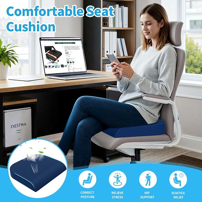 TranquilRelax 2XL Seat Cushion, Memory Foam Cushion - Image 7