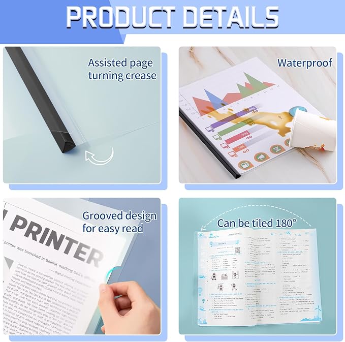 13 Pack Report Covers with Sliding Bar, Presentation Folders Resume Document - Image 5