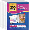 Taja Sheet Protectors for 3 Ring Binder, Plastic Sleeves for Paper Letter Size by Taja