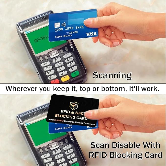 SaiTech IT 50 Pack RFID Blocking Card, One Card Protects Entire Wallet Purse - Image 5