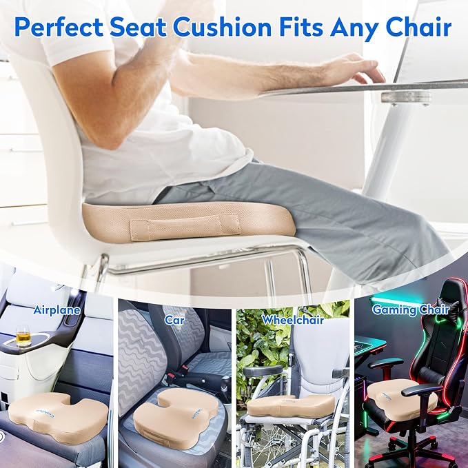 XXL Seat Cushion Office Car Seat Cushion, Memory Foam Cushion - Image 5
