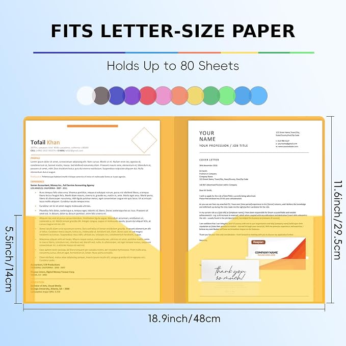 36 Pack Plastic Folders with 2 Pockets, Letter Size, 12 Colors | Polypropylene - Image 4