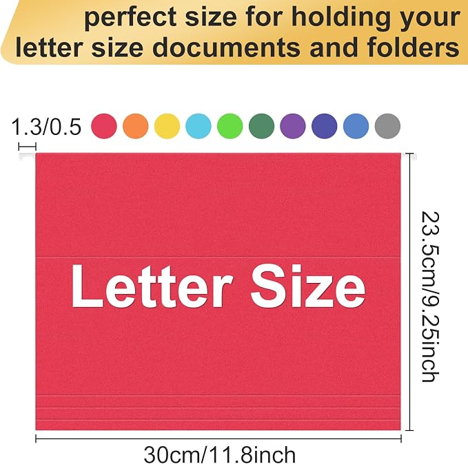Hanging File Folders, 30 Pack Letter Size Hanging File folders - Image 2