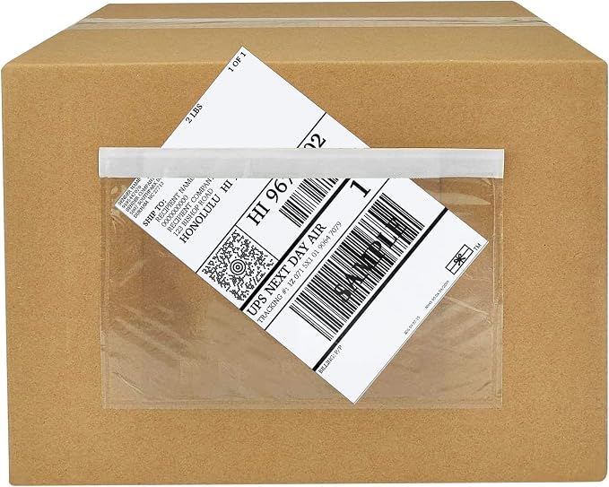 Shipping Label Sleeves 200Pcs, 7.5x5.5 Inches by SLIPISH