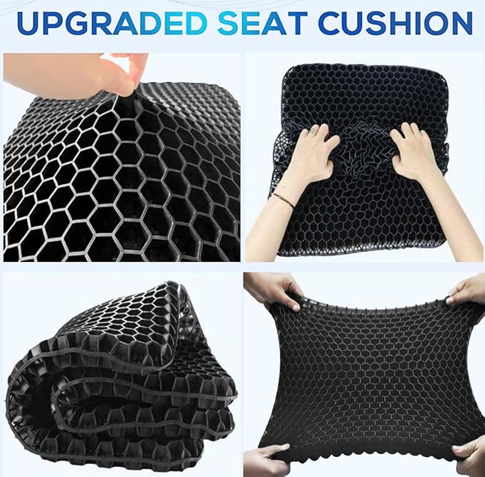 20" Gel Seat Cushion for Long Sitting Pressure Relief - Image 3