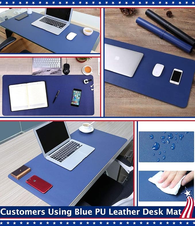 24 X 48 Inch Desk Blotter Pad on Top of Desks Waterproof PU Leather Mouse Pad - Image 5