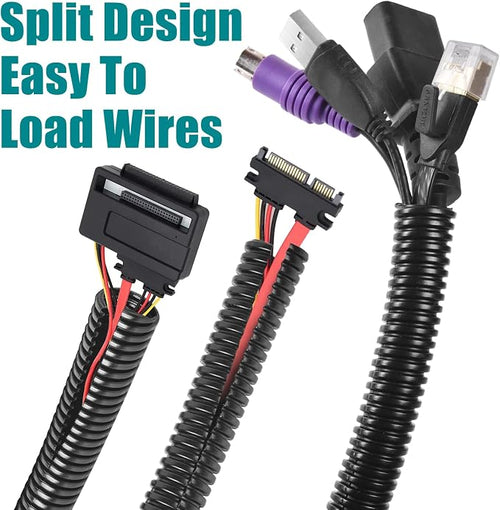 1 Inch Wire Loom Split Tubing - 25 ft Cord Protector Electric Wires Covers - Image 2