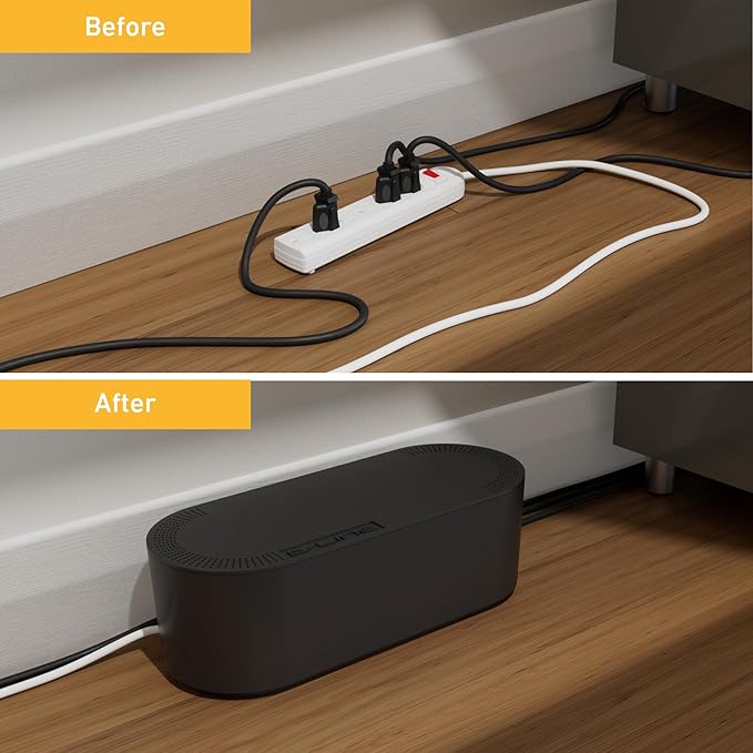 D-Line Cable Management Box, Power Strip Holder, Floor Outlet Hiders, Desk Cord - Image 6